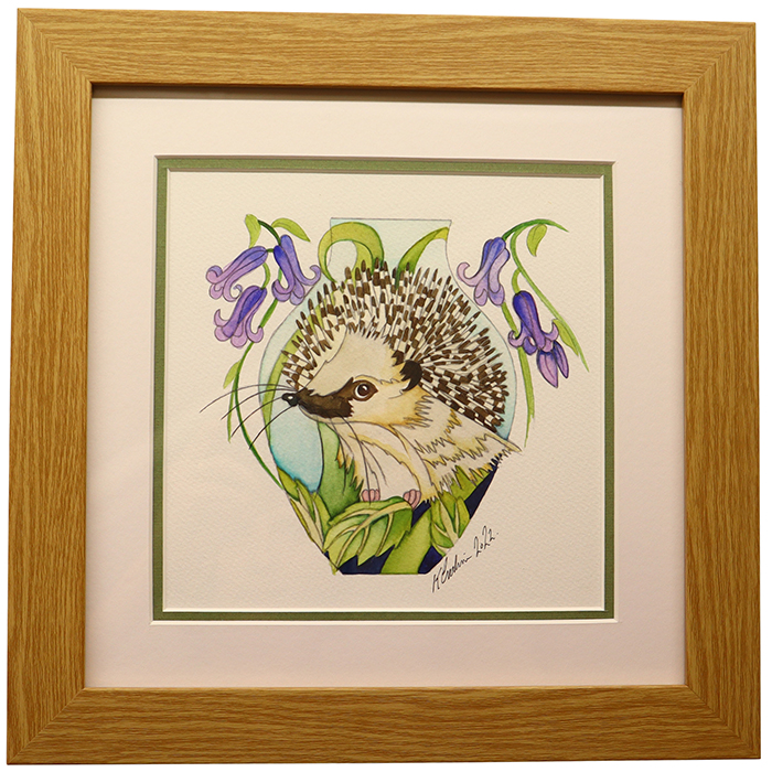 Hedgehog - Vase + Watercolour